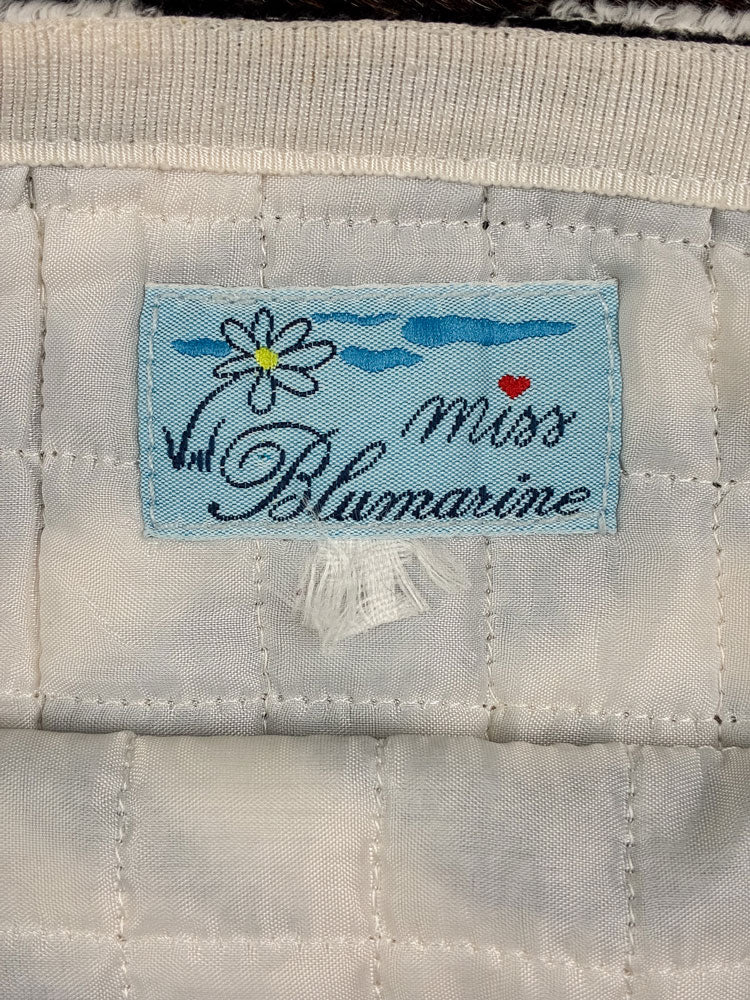 Miss Blumarine 2000s Zebra Velvet Mini Skirt