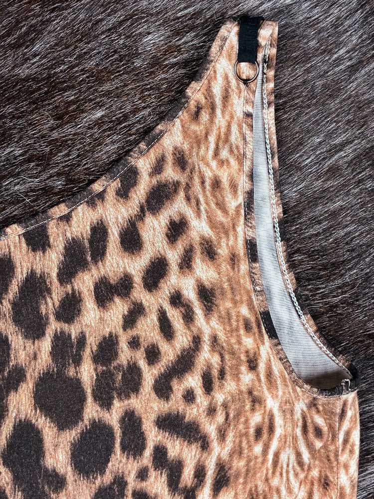 Just Cavalli 2000s Leopard Print Long Tank Dress