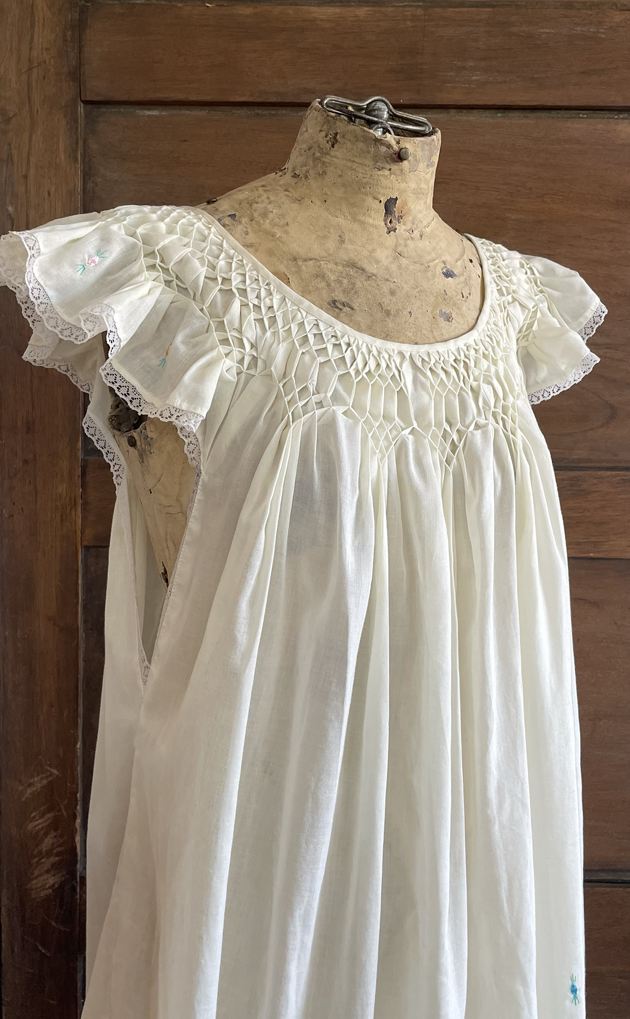 Cotton Flutter Sleeve Nightgown