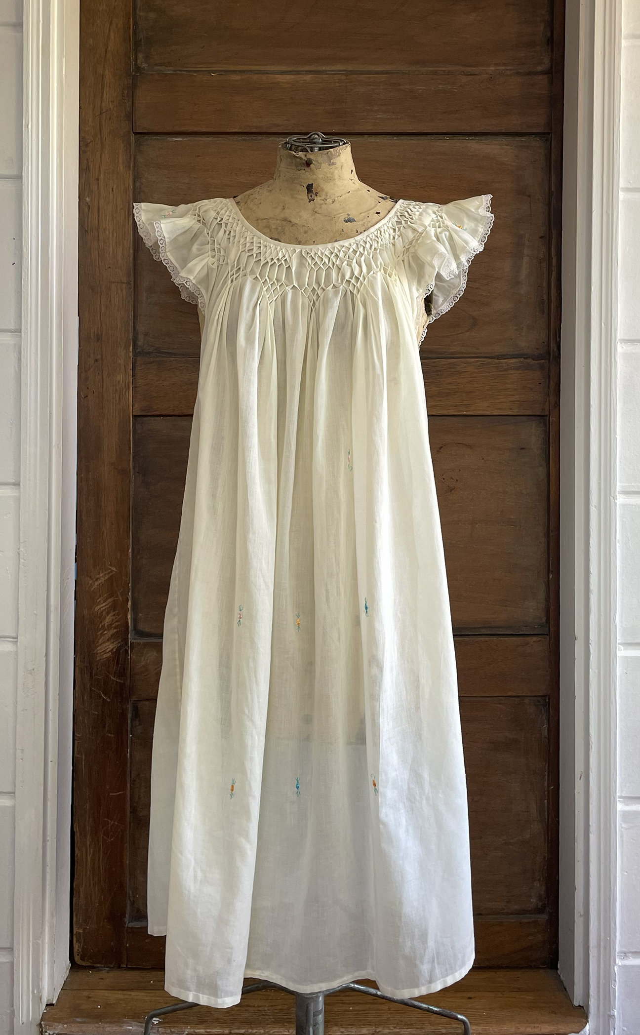 Cotton Flutter Sleeve Nightgown