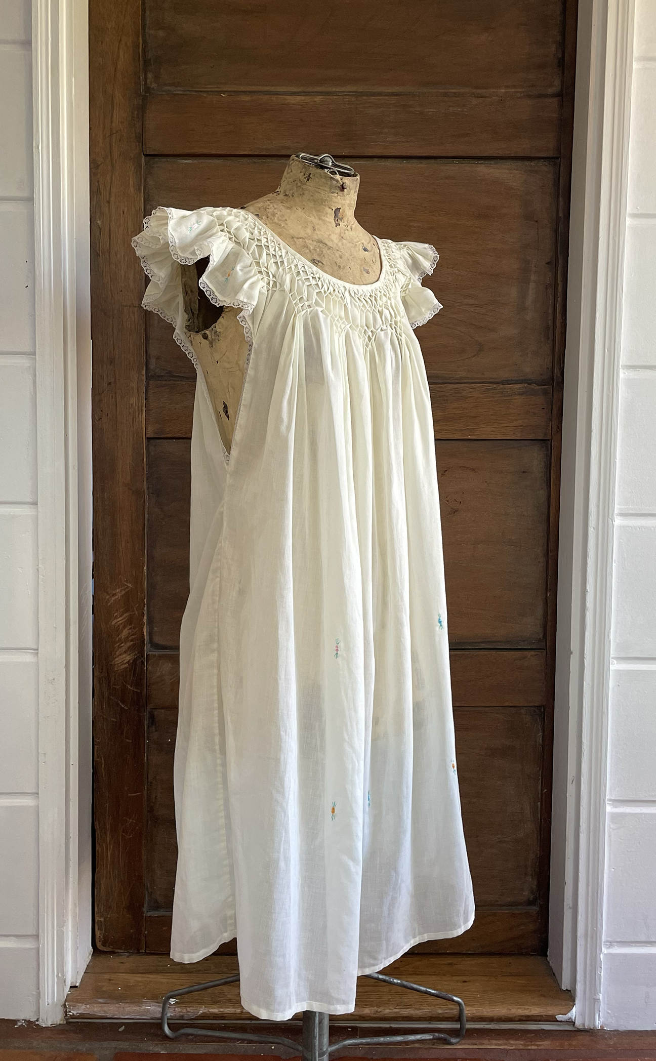 Cotton Flutter Sleeve Nightgown