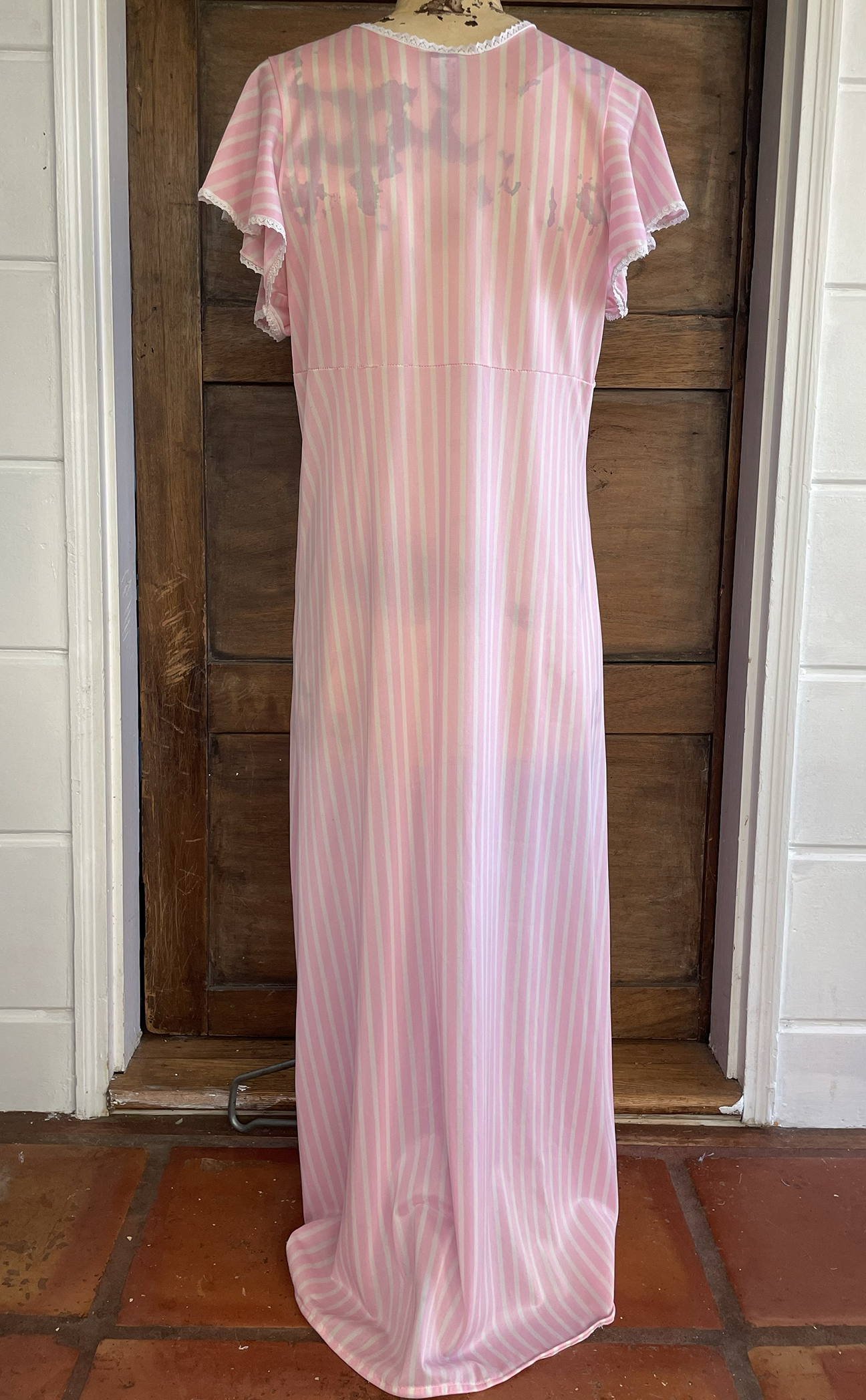 1970s Striped Nightgown