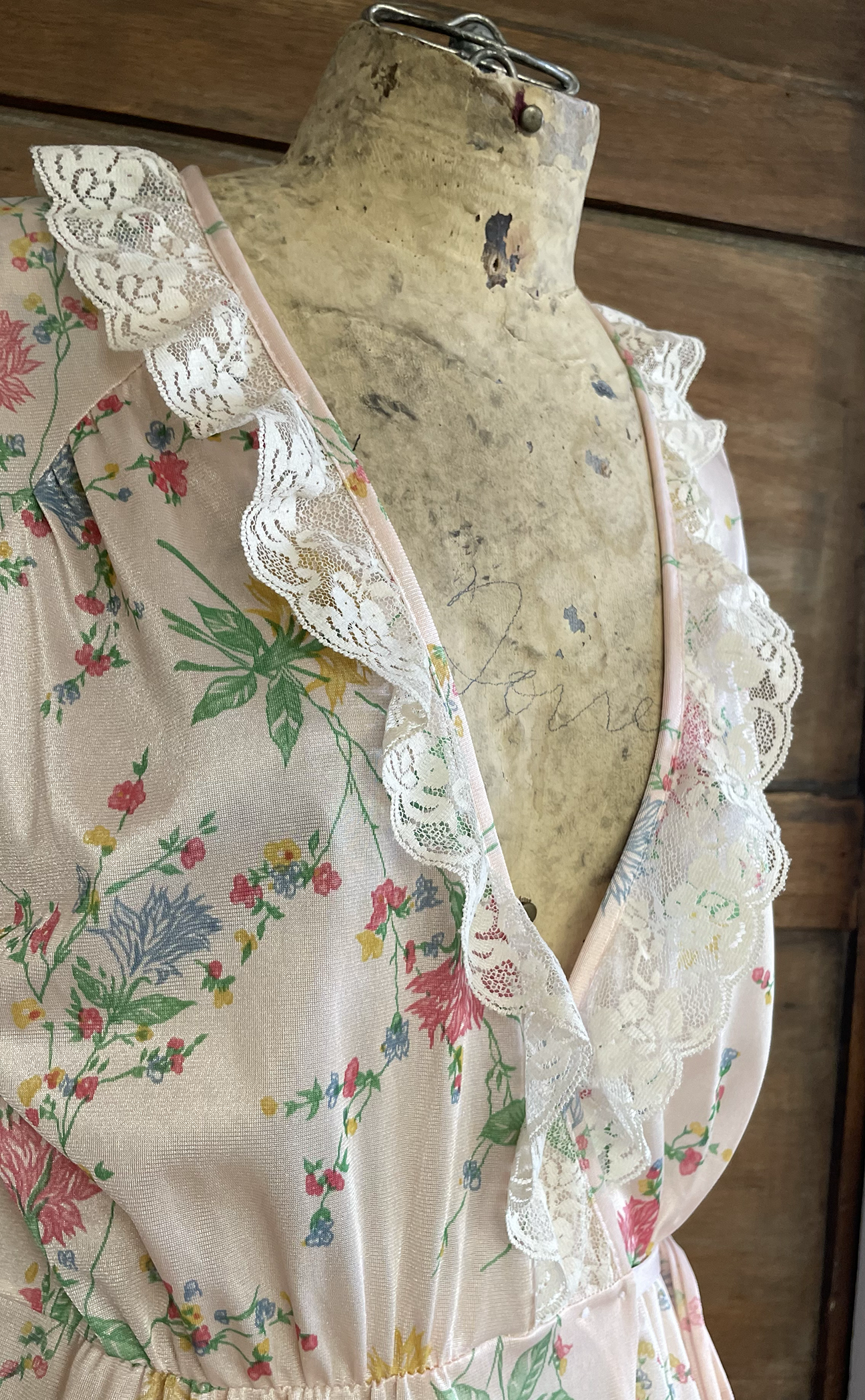 1970s Floral Peignoir