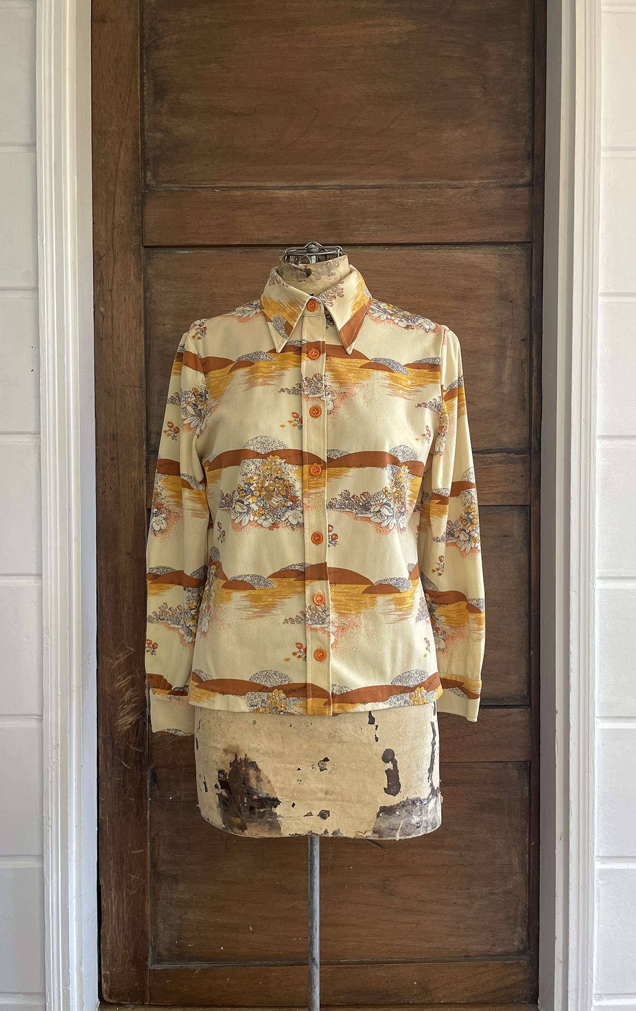 1970s Desert Flower Button Up