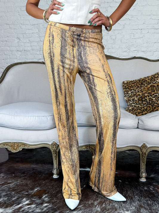 Roberto Cavalli Snake Skin Soft Pants