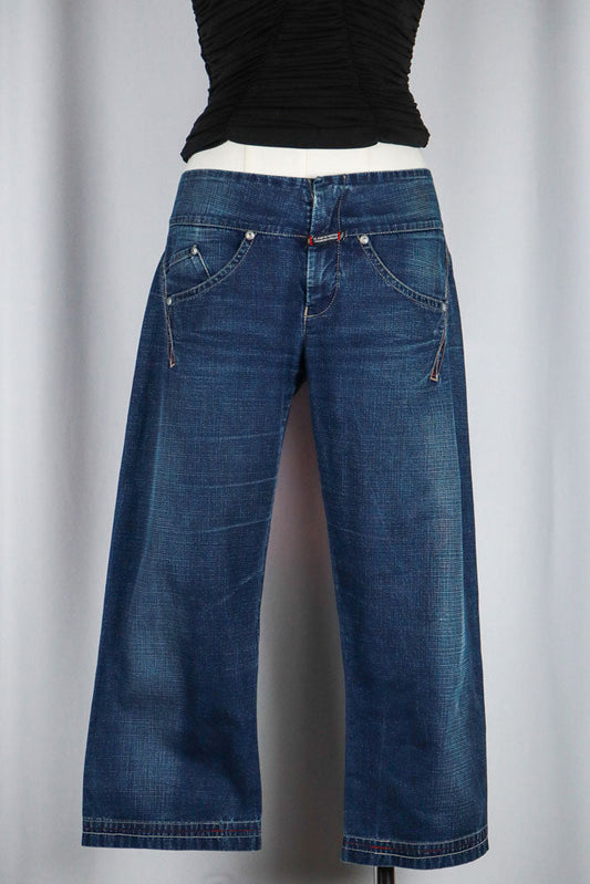 Marithé + François Girbaud Late 90s Cropped Moto Jeans