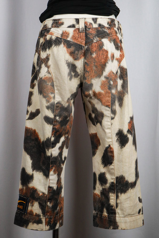 Just Cavalli 2000s Cow Print Capris