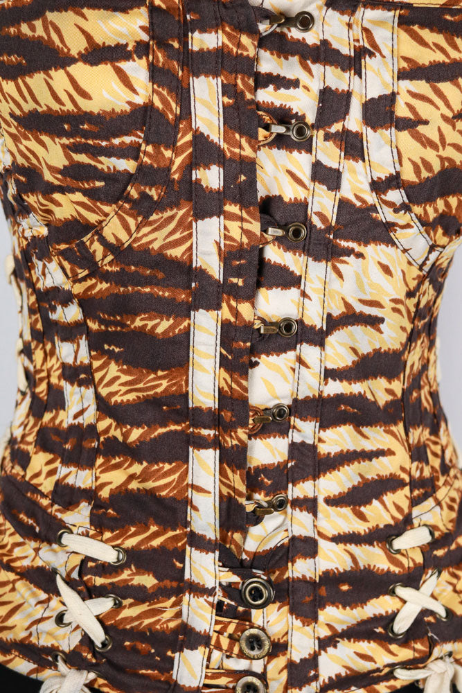 D&G 2004 Tiger Print Corset Top