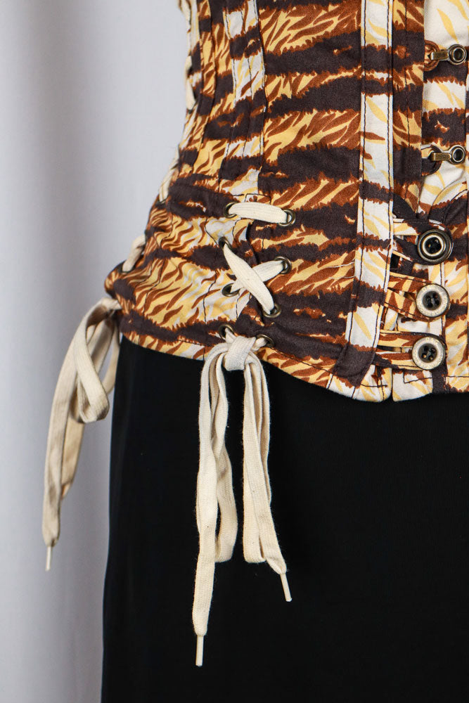 D&G 2004 Tiger Print Corset Top