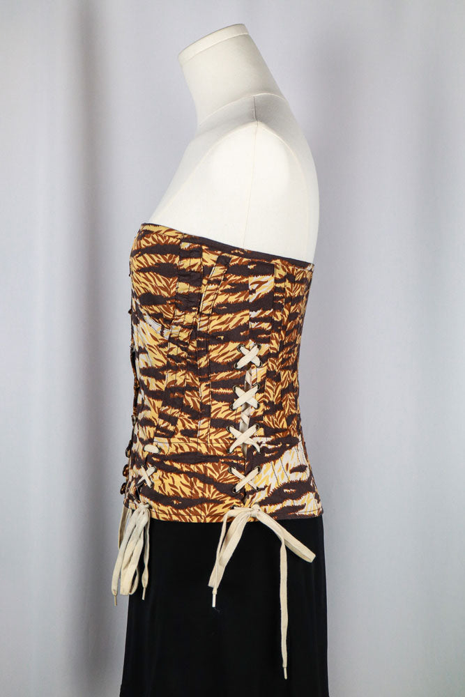 D&G 2004 Tiger Print Corset Top