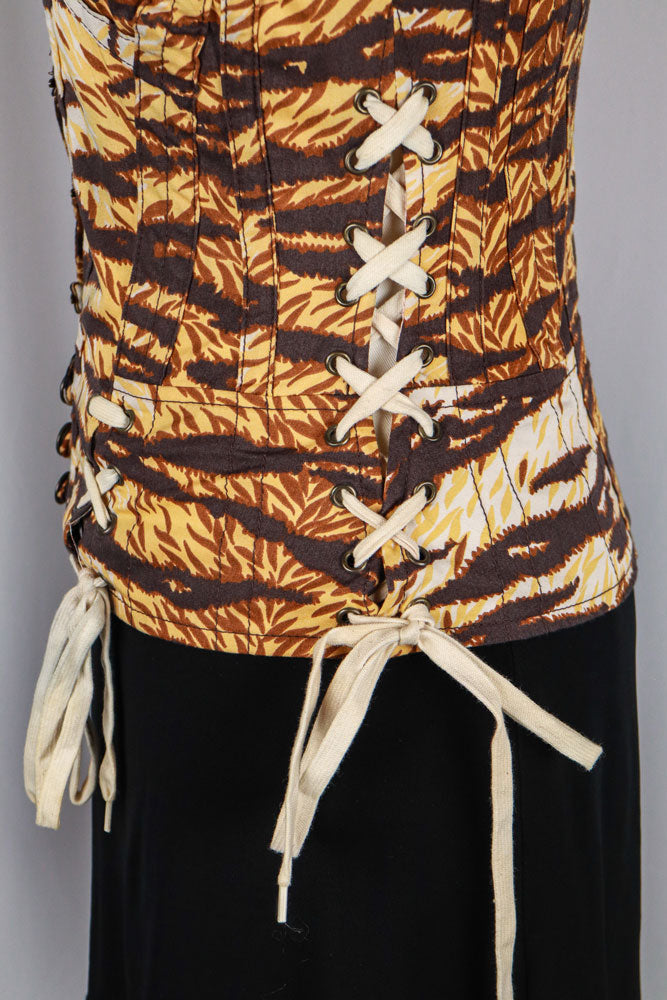 D&G 2004 Tiger Print Corset Top