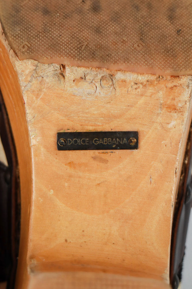 Dolce & Gabbana 2000s Cow Print Ponyhair Clogs