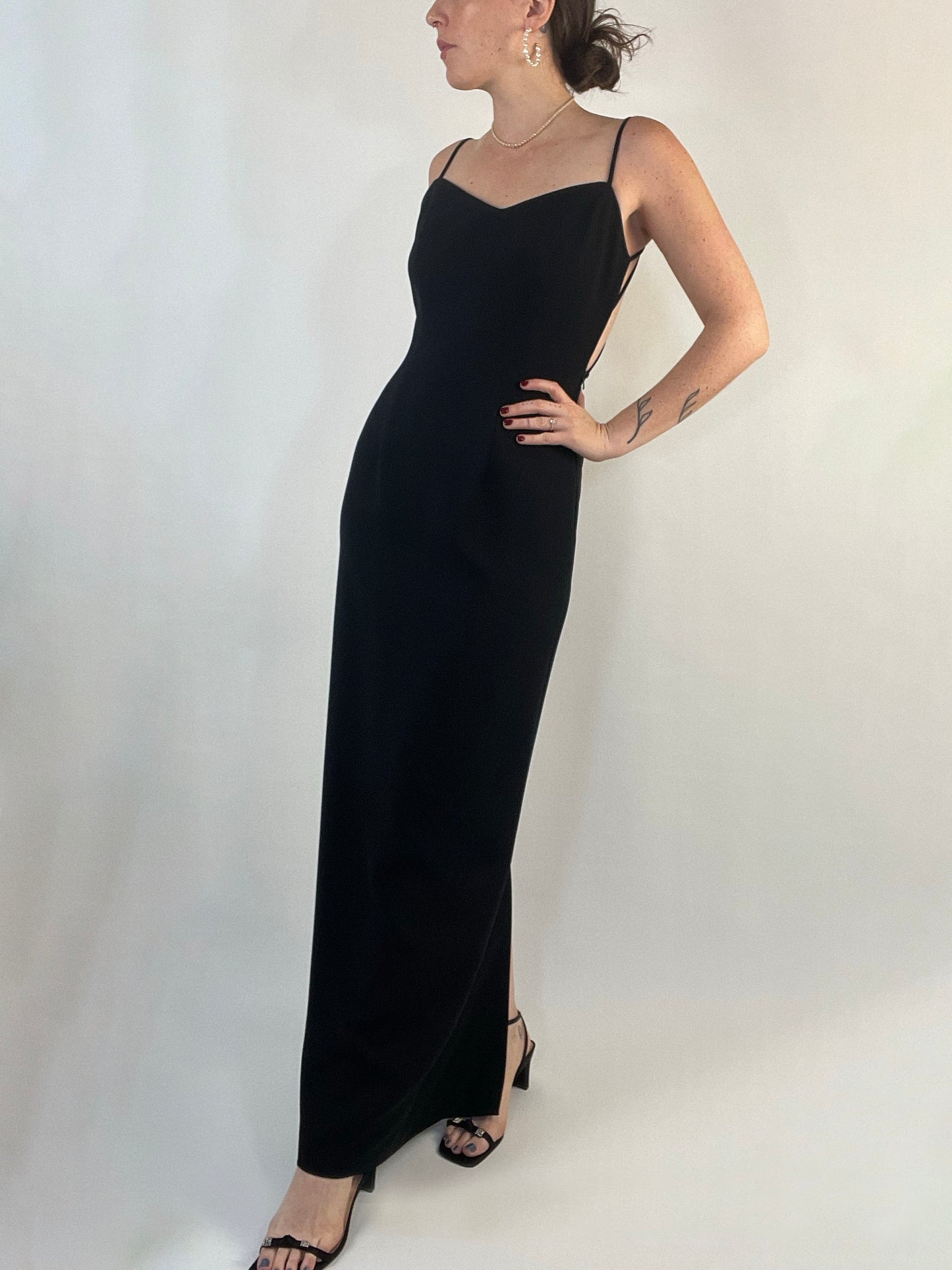 Black Low Back Formal Dress