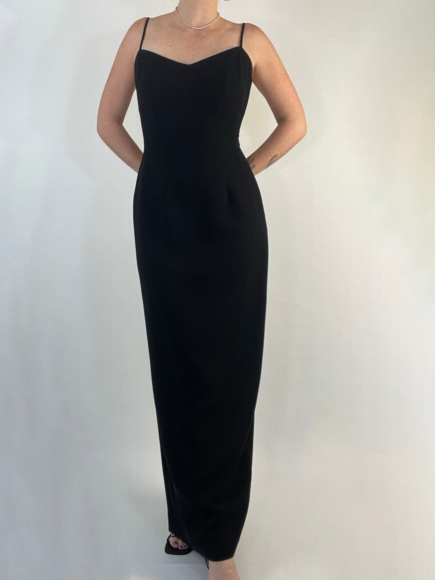 Black Low Back Formal Dress