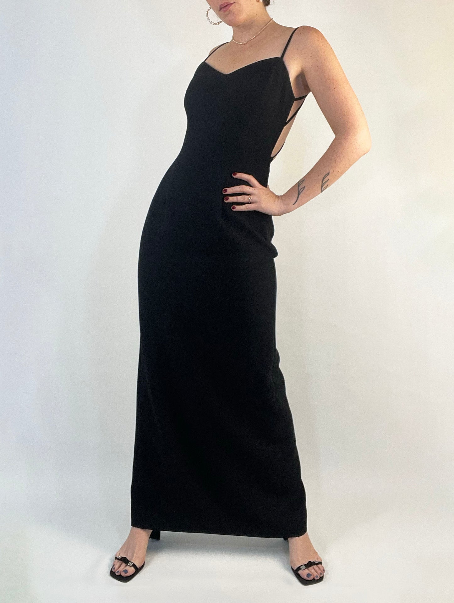 Black Low Back Formal Dress