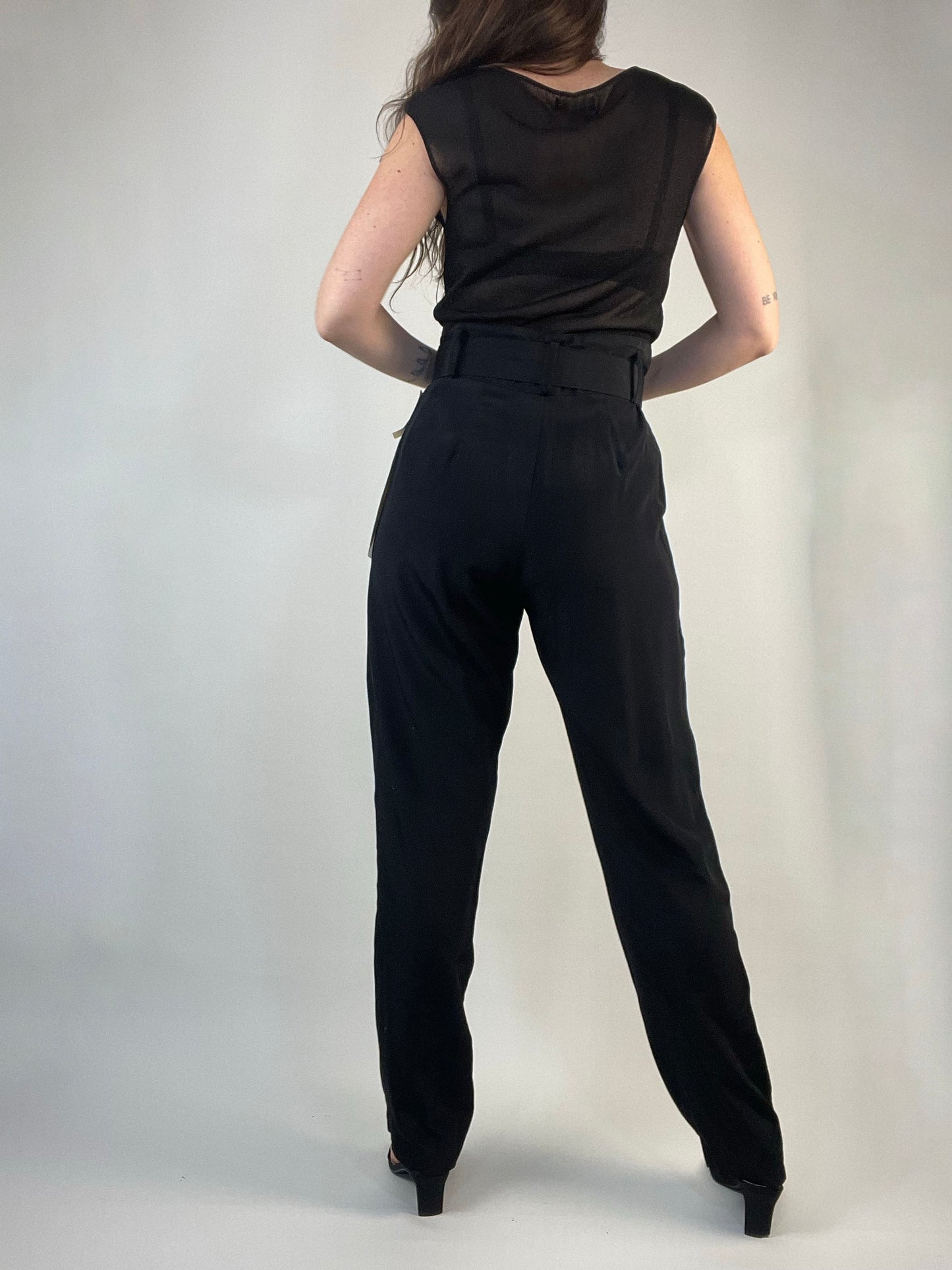 60s Deadstock High Rise Belted Pants