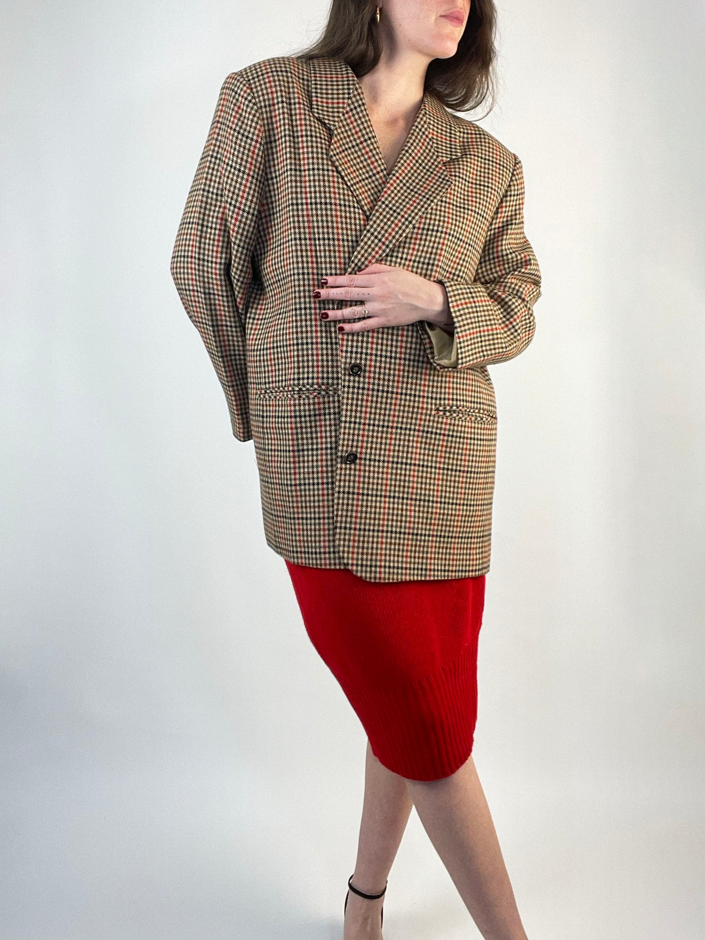 Vintage Houndstooth Blazer