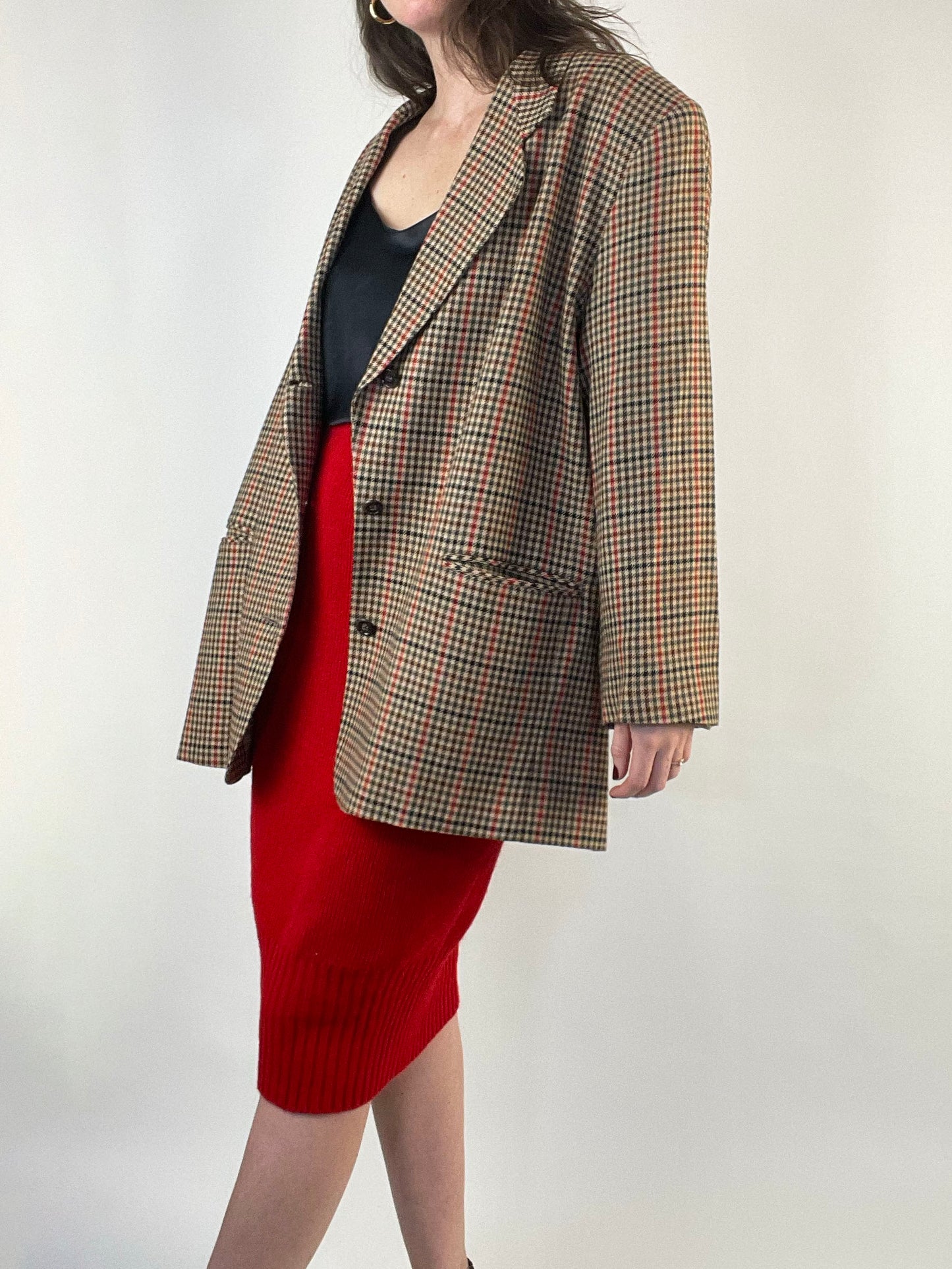 Vintage Houndstooth Blazer