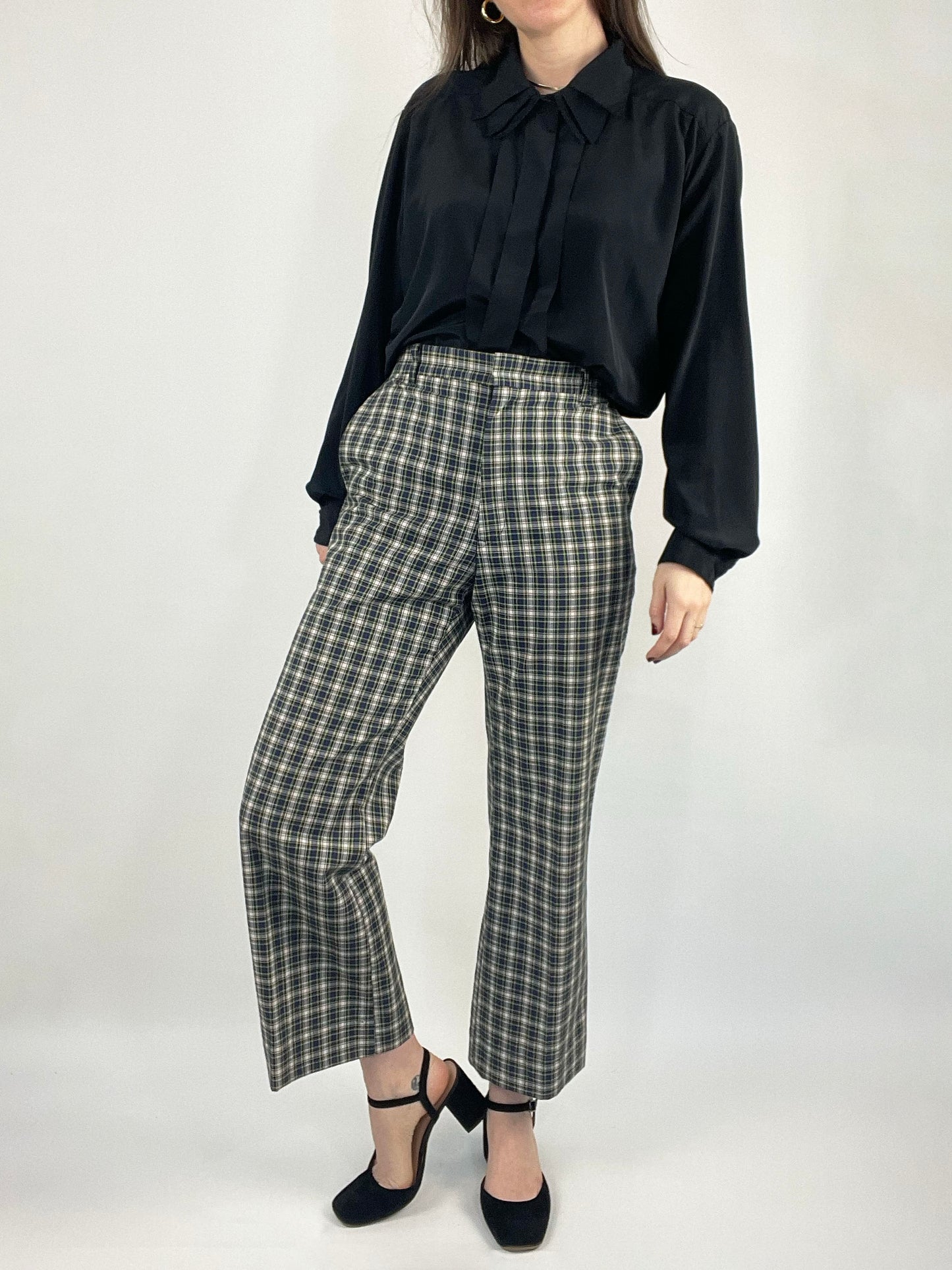 Vintage Green Plaid Pants