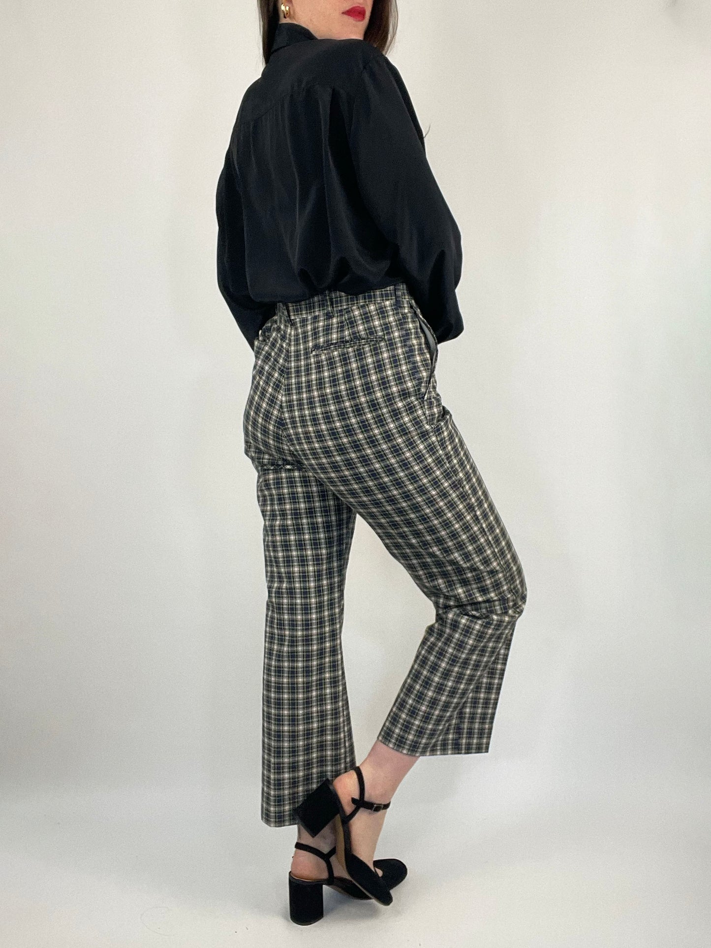 Vintage Green Plaid Pants