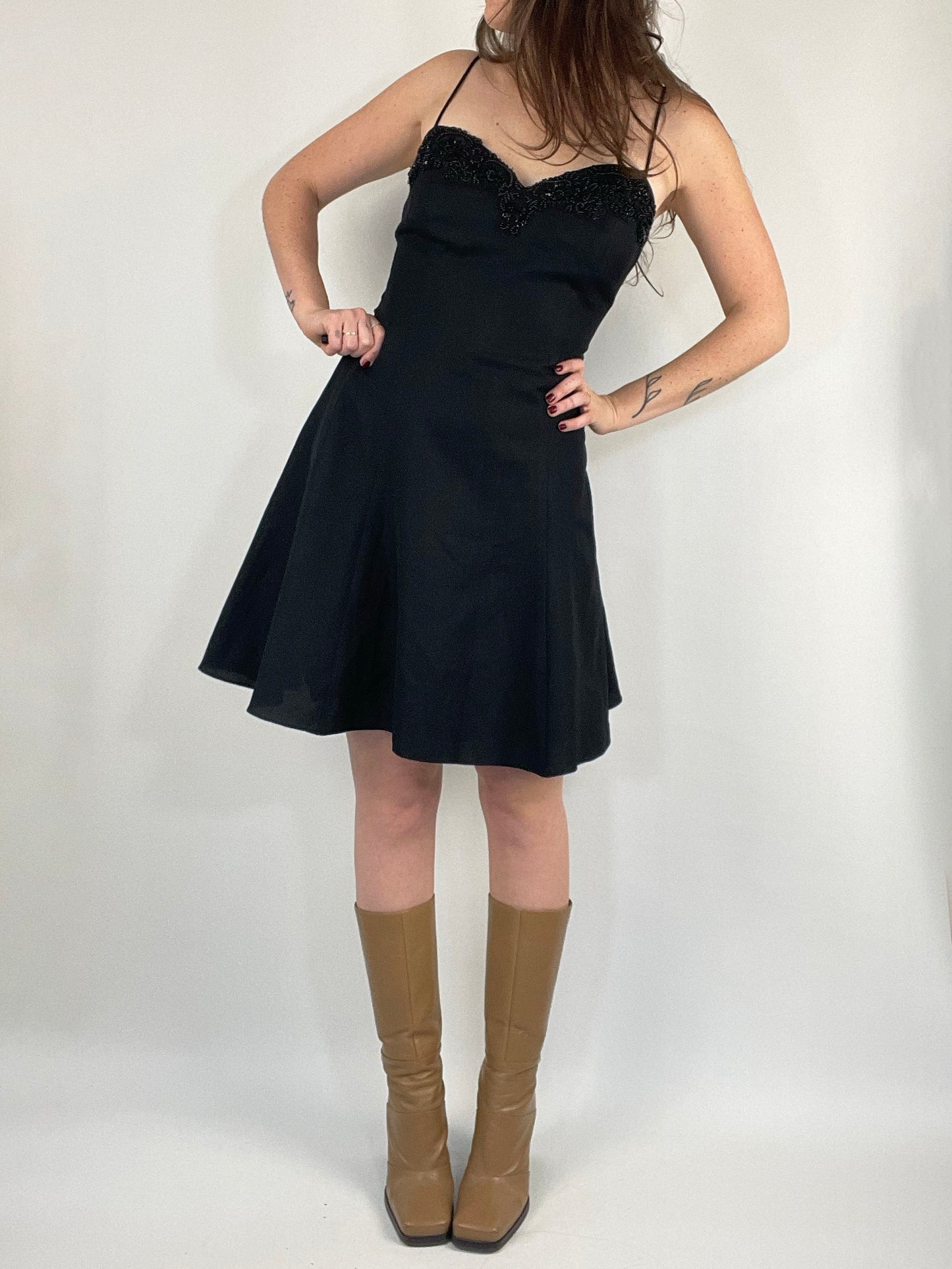 Vintage Black Flare Dress