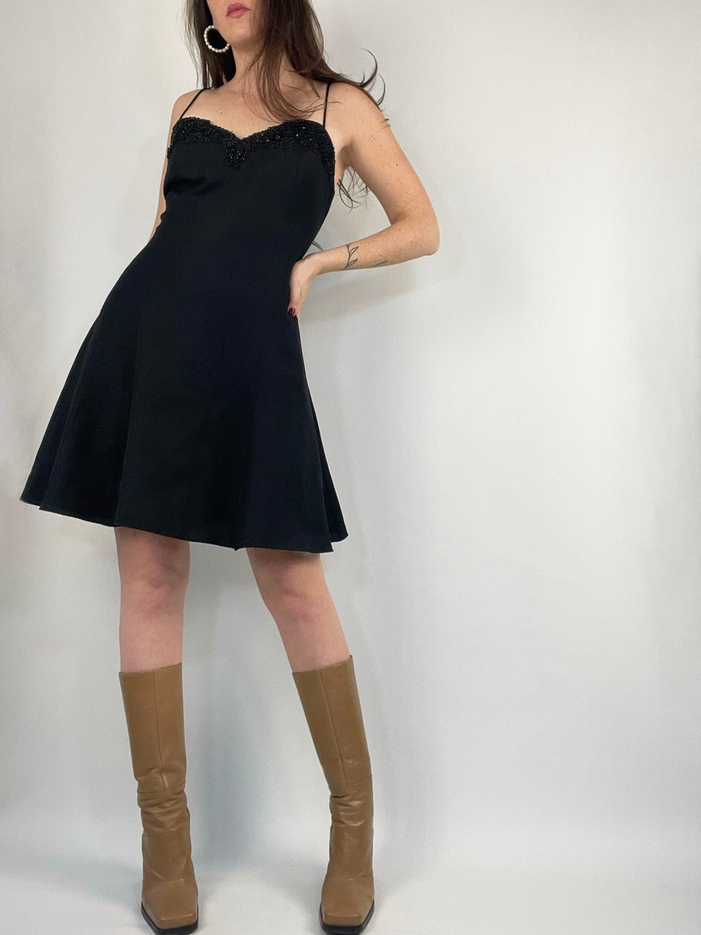 Vintage Black Flare Dress