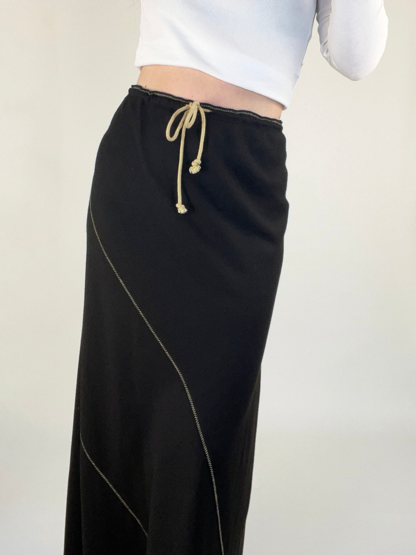 Vintage Black Maxi Skirt