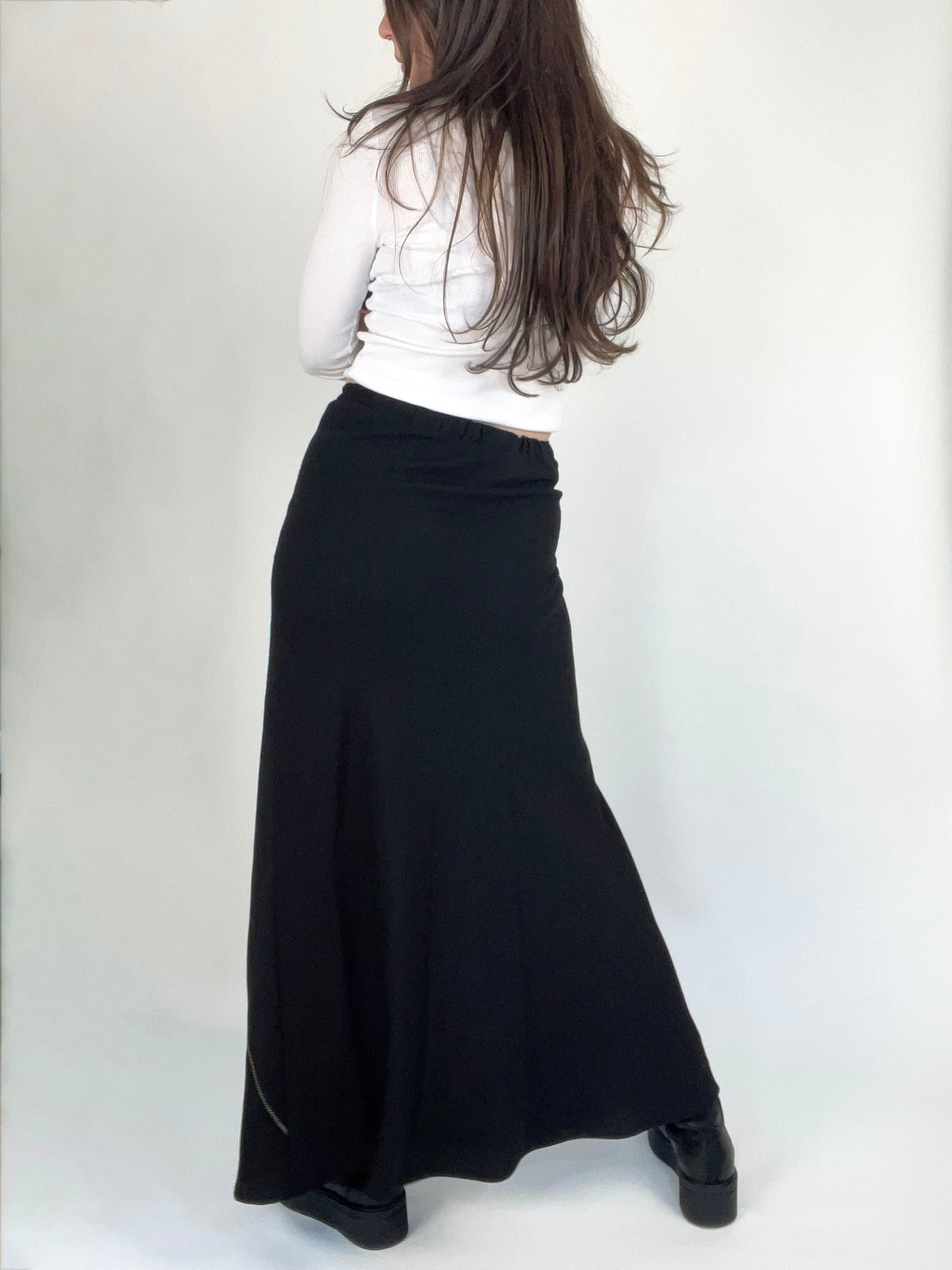 Vintage Black Maxi Skirt