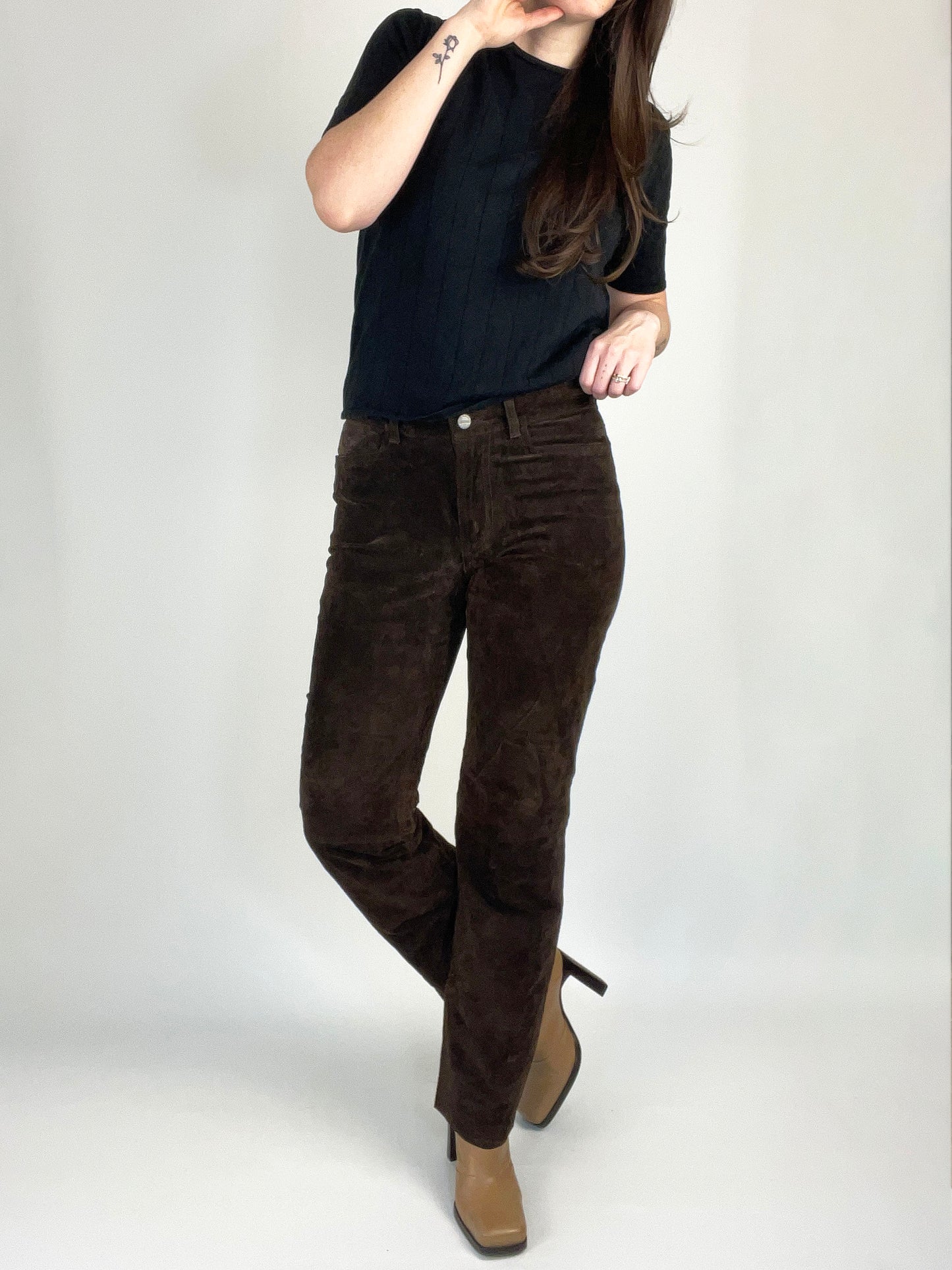 Vintage Brown Suede Pants