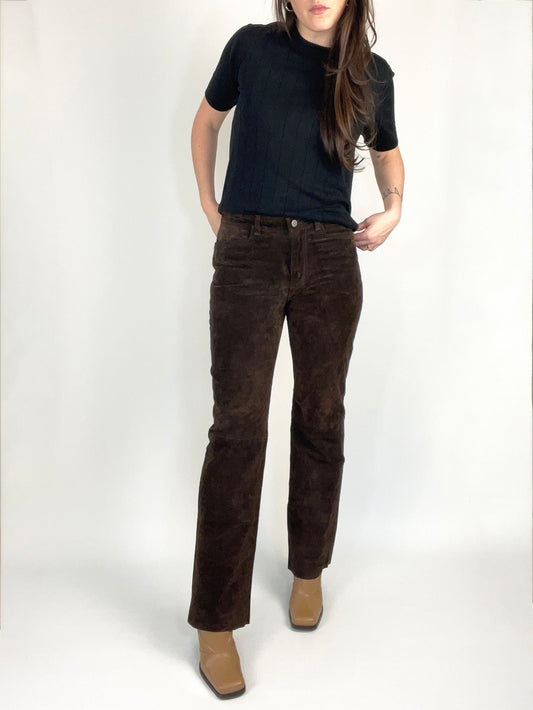 Vintage Brown Suede Pants