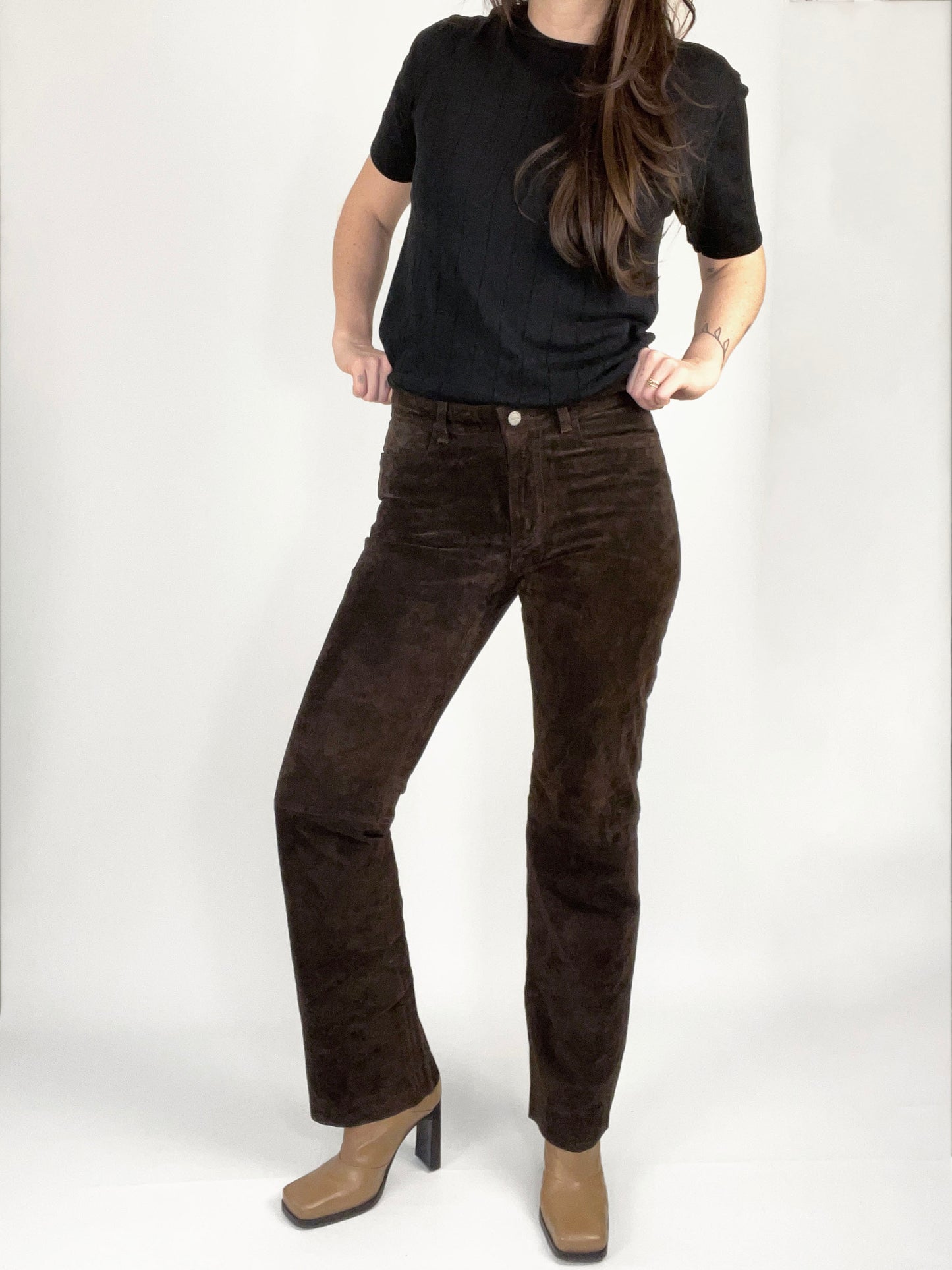 Vintage Brown Suede Pants